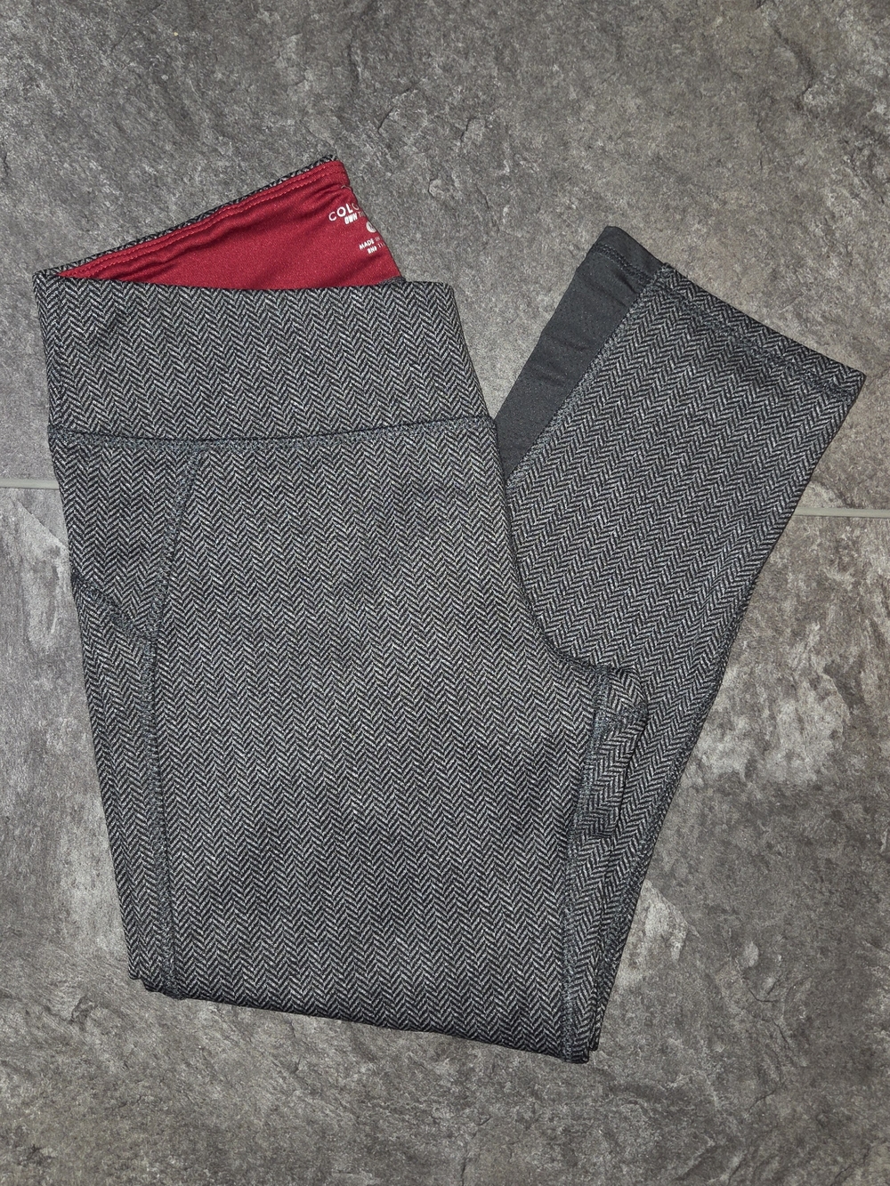 Indiana Women’s Herringbone Performance Leggings - Black/Gray